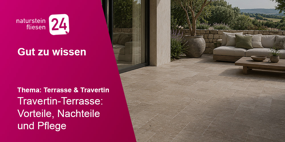 Thumbnail zum Beitrag Travertin-Terrasse: Vorteile, Nachteile und Pflege