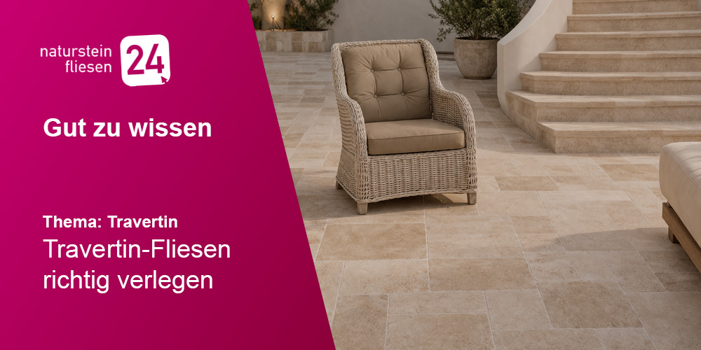 Travertin-Flirsen richtig verlegen