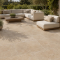 Preview: Terrassenplatten Travertin Medium SELECT, getrommelt, nicht gespachtelt