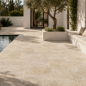 Preview: Terrassenplatten Travertin Medium SELECT, getrommelt, nicht gespachtelt