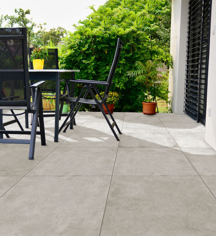 Preview: EMPEROR SQUARE LIBERTY WHITE Feinsteinzeug Keramik Terrassenplatten