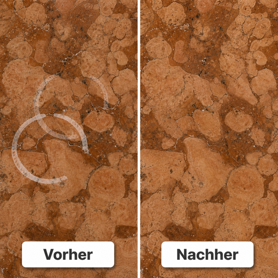 Fila MARBLE RESTORER Marmor-Renovierungs-Set Vorher Nachher
