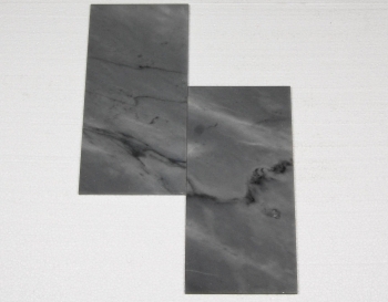 Fliesen, Marmor, Bardiglio, poliert, gefast, 30,0 x 15,0 x 0,7 cm