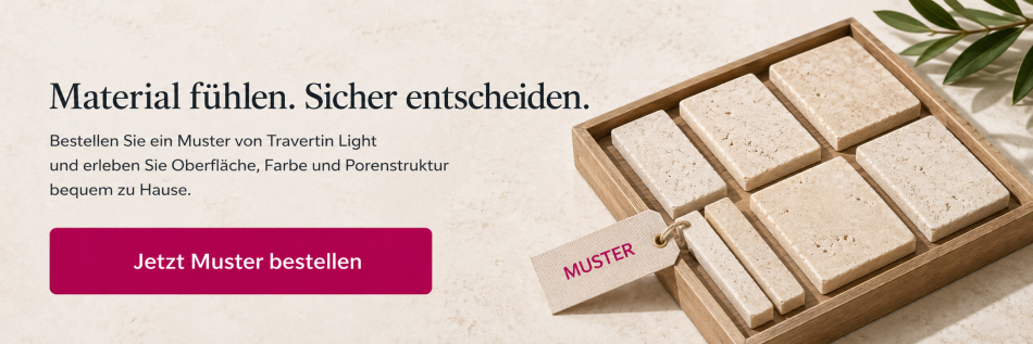 Travertin Light Fliesen vorab als Muster bestellen