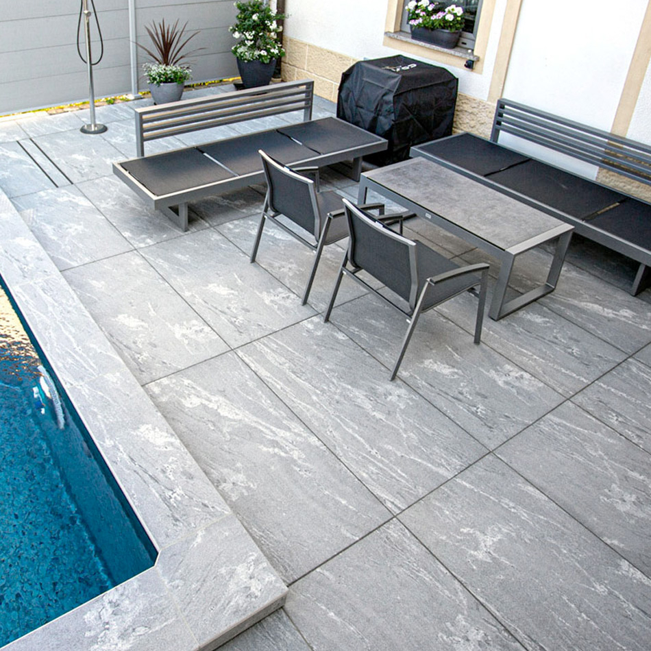 EMPEROR NEGRO SANTIAGO Feinsteinzeug Keramik Terrassenplatten