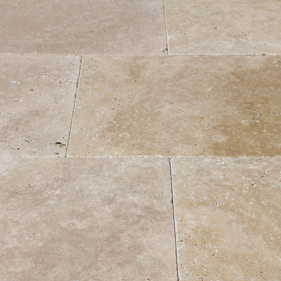 Terrassenplatten Travertin Medium SELECT, getrommelt, nicht gespachtelt