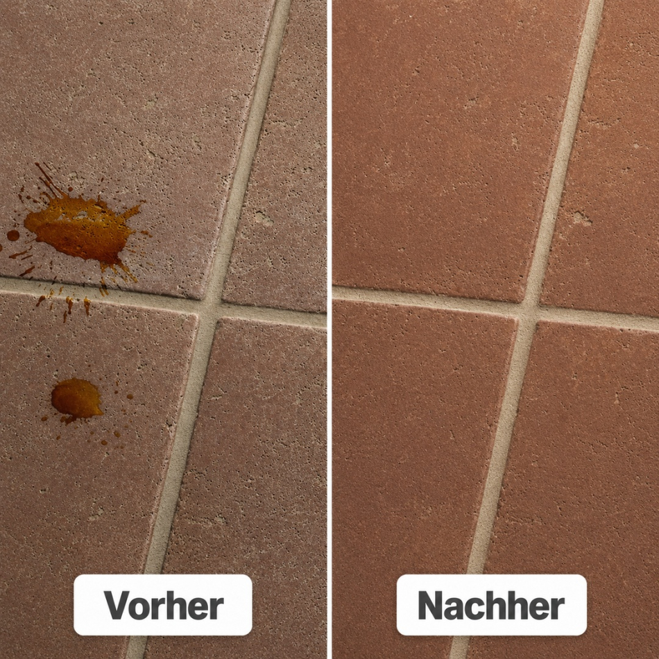 Fila STONEPLUS 5 Liter Farbvertiefer und Fleckschutz Vorher Nachher