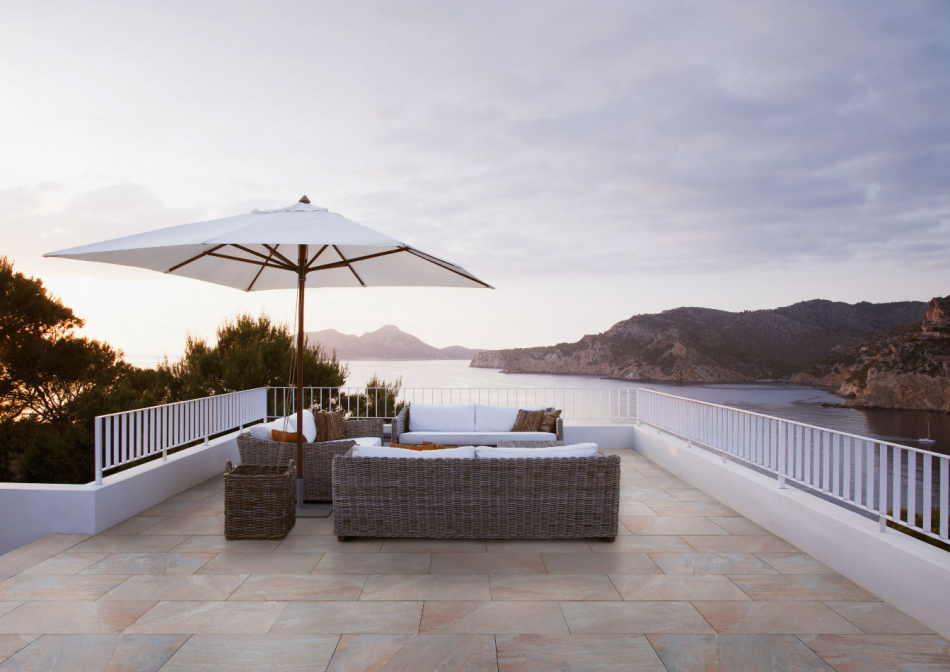 Terrassenplatten aus Feinsteinzeug