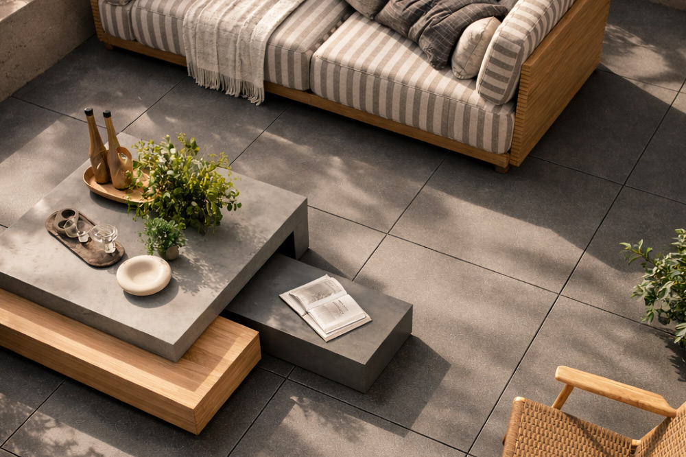 Terrassenplatten im Outdoor-Bereich